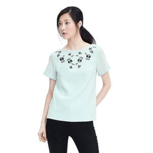 Banana Republic Light Blue Embellished Top NWT XSP